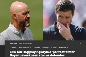 药厂后卫：滕哈赫与阿隆索足球风格很像，塔走后我要承担更多责任